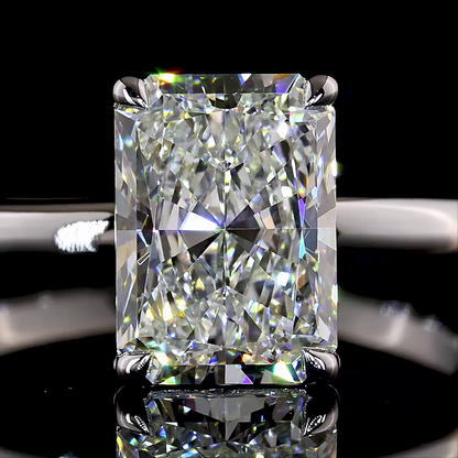 2.08 CT Radiant Lab Grown Diamond Solitaire Ring Sz. 6.5 (F Color and VVS2 Clarity)