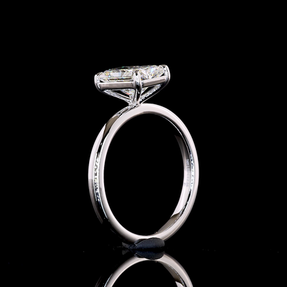 2.08 CT Radiant Lab Grown Diamond Solitaire Ring Sz. 6.5 (F Color and VVS2 Clarity)
