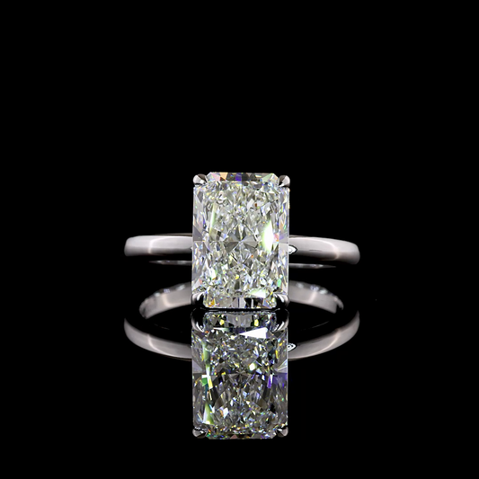 3.00 CT Radiant Lab Grown Diamond Solitaire Ring Sz. 6.5 (F Color and VVS2 Clarity)