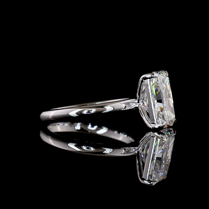 3.00 CT Radiant Lab Grown Diamond Solitaire Ring Sz. 6.5 (F Color and VVS2 Clarity)