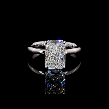 2.94 CT Radiant Lab Grown Diamond Solitaire Ring Sz. 6.5 (E Color and VVS2 Clarity)