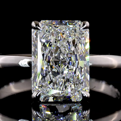 2.94 CT Radiant Lab Grown Diamond Solitaire Ring Sz. 6.5 (E Color and VVS2 Clarity)
