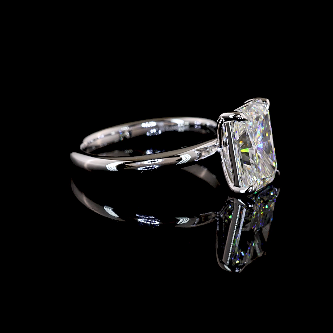 2.94 CT Radiant Lab Grown Diamond Solitaire Ring Sz. 6.5 (E Color and VVS2 Clarity)