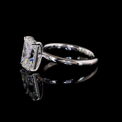 2.94 CT Radiant Lab Grown Diamond Solitaire Ring Sz. 6.5 (E Color and VVS2 Clarity)