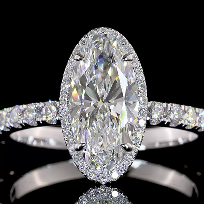 2.19 CTTW MO Lab Grown Diamond 55 Ring Sz. 6.5 (E Color and VVS1 Clarity)