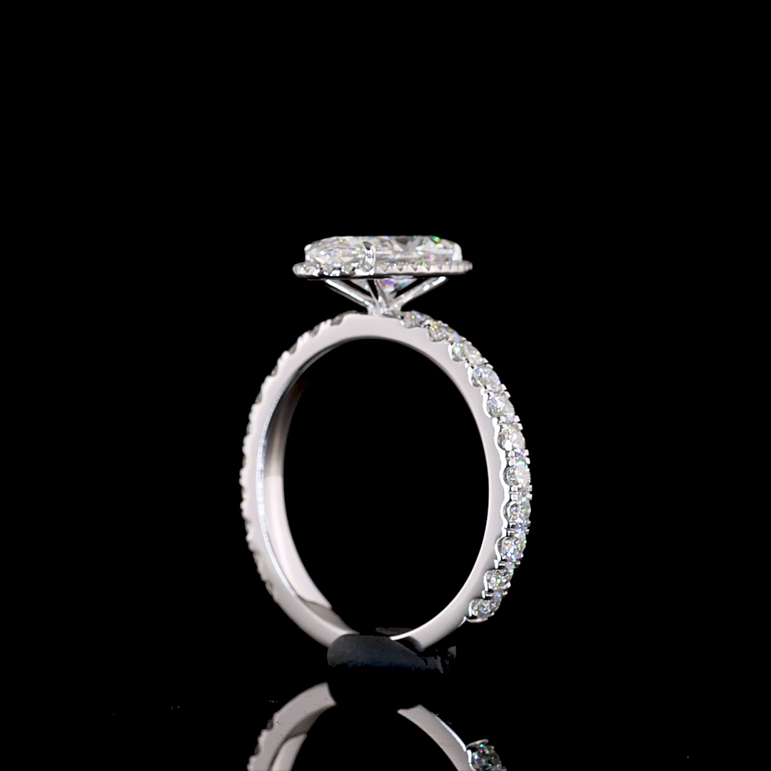 2.19 CTTW MO Lab Grown Diamond 55 Ring Sz. 6.5 (E Color and VVS1 Clarity)