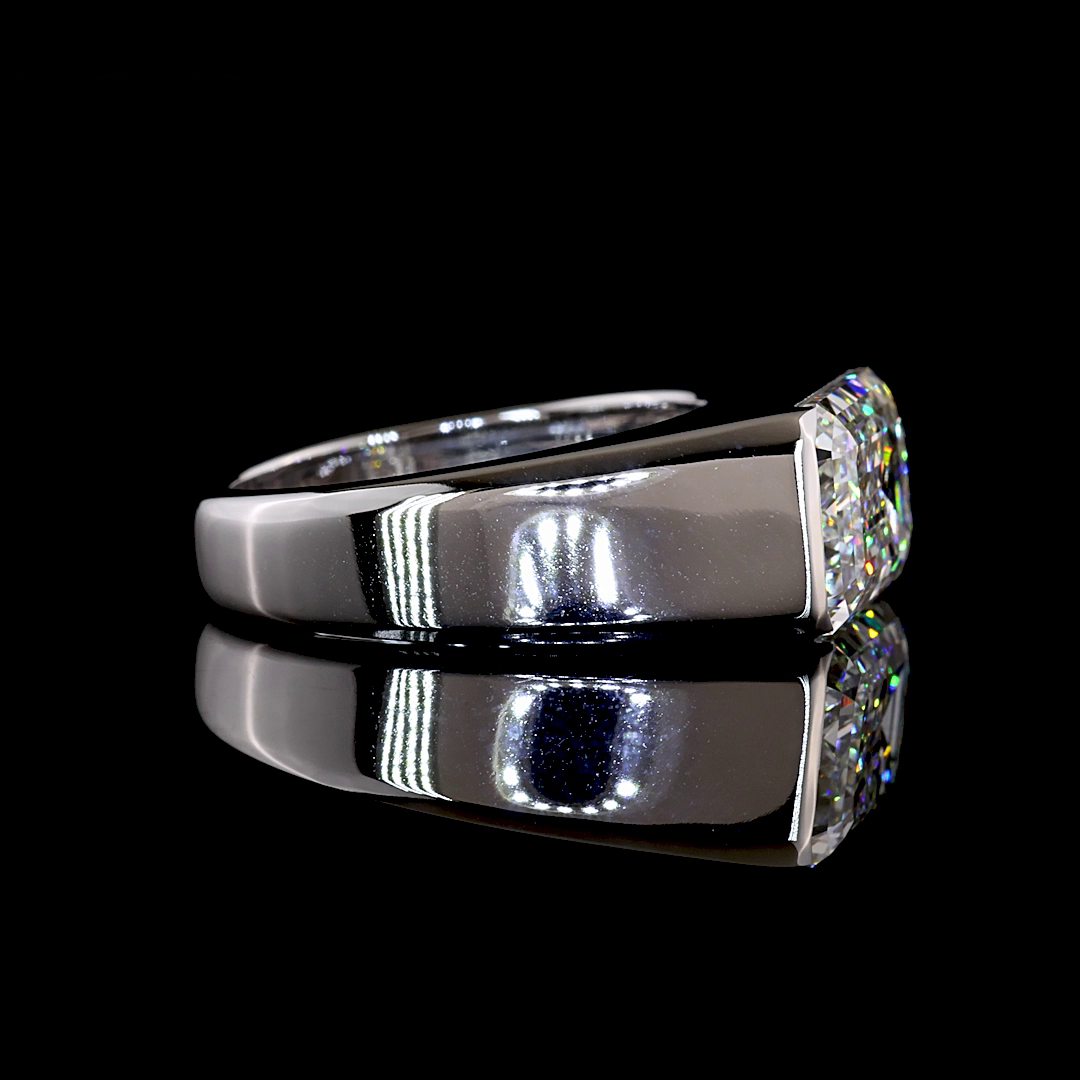 5.07 CT Emerald Lab Grown Diamond Solitaire Ring Sz. 6.5 (D Color and VVS1 Clarity)