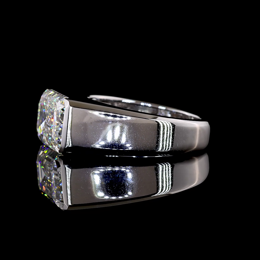 5.07 CT Emerald Lab Grown Diamond Solitaire Ring Sz. 6.5 (D Color and VVS1 Clarity)