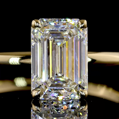 1.41 CT Emerald Lab Grown Diamond Solitaire Ring Sz. 6 (D Color and VVS2 Clarity)