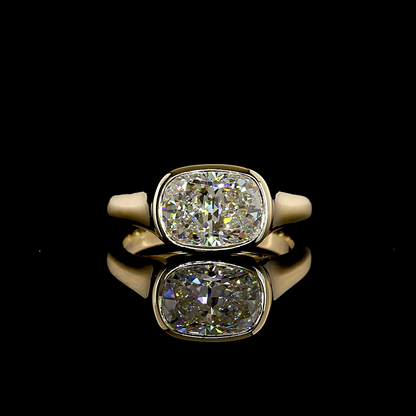 2.04 CT Cushion Brilliant Lab Grown Diamond Solitaire Ring Sz. 4.5 (E Color and VVS2 Clarity)