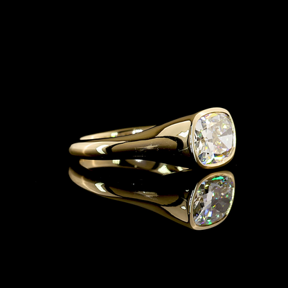 2.04 CT Cushion Brilliant Lab Grown Diamond Solitaire Ring Sz. 4.5 (E Color and VVS2 Clarity)
