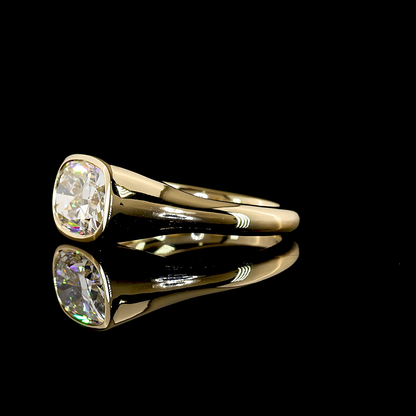 2.04 CT Cushion Brilliant Lab Grown Diamond Solitaire Ring Sz. 4.5 (E Color and VVS2 Clarity)