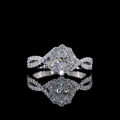 1.01 CTTW Oval Lab Grown Diamond Special Ring Sz. 5.75 (F Color and VS1 Clarity)