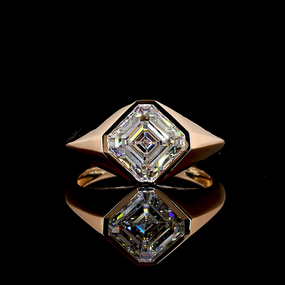 2.50 CT Asscher Lab Grown Diamond Solitaire Ring Sz. 6.5 (E Color and VVS2 Clarity)