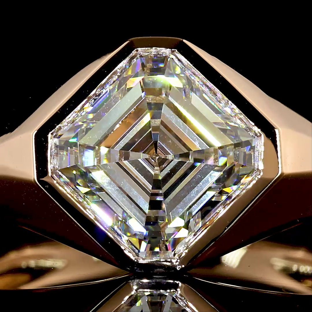 2.50 CT Asscher Lab Grown Diamond Solitaire Ring Sz. 6.5 (E Color and VVS2 Clarity)