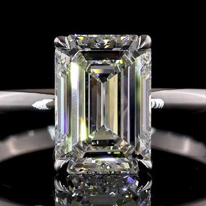 2.21 CT Emerald Lab Grown Diamond Solitaire Ring Sz. 6.5 (F Color and VVS2 Clarity)