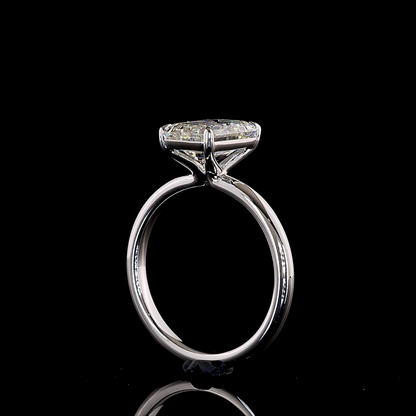 2.21 CT Emerald Lab Grown Diamond Solitaire Ring Sz. 6.5 (F Color and VVS2 Clarity)