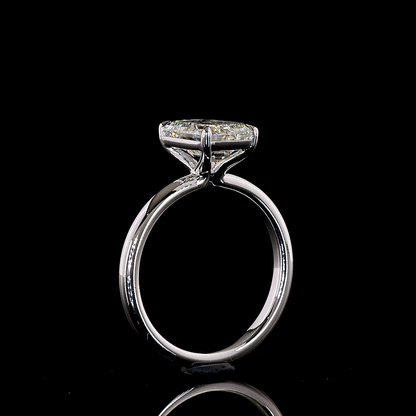 2.21 CT Emerald Lab Grown Diamond Solitaire Ring Sz. 6.5 (F Color and VVS2 Clarity)