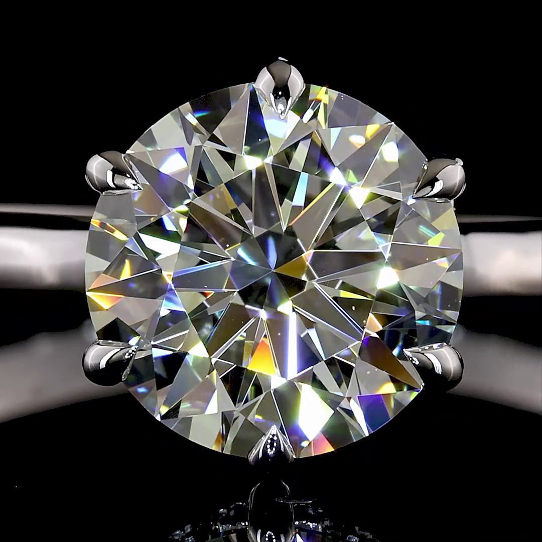 1.55 CTTW Round Lab Grown Diamond Hidden Halo Ring Sz. 6.5 (F Color and VVS2 Clarity)