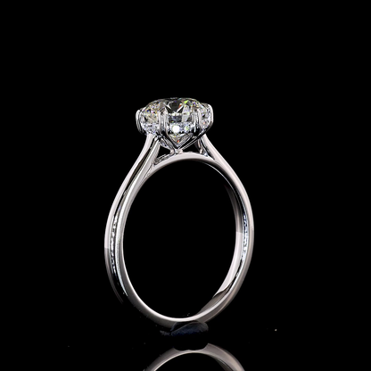 1.55 CTTW Round Lab Grown Diamond Hidden Halo Ring Sz. 6.5 (F Color and VVS2 Clarity)