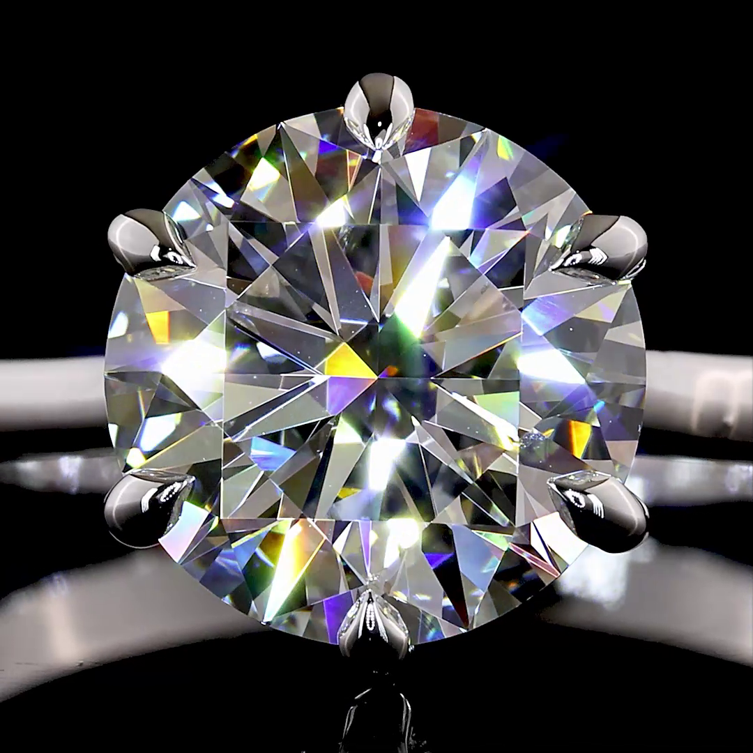 2.67 CTTW Round Lab Grown Diamond Hidden Halo Ring Sz. 6.5 (E Color and VVS2 Clarity)