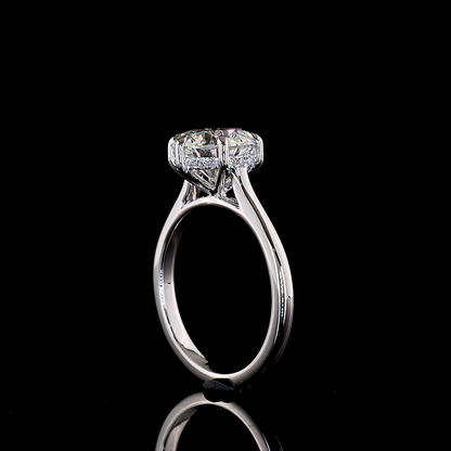 2.67 CTTW Round Lab Grown Diamond Hidden Halo Ring Sz. 6.5 (E Color and VVS2 Clarity)