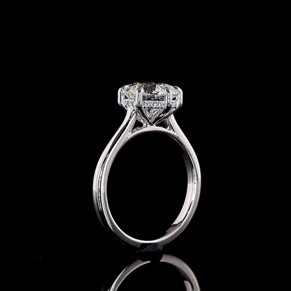 2.67 CTTW Round Lab Grown Diamond Hidden Halo Ring Sz. 6.5 (E Color and VVS2 Clarity)