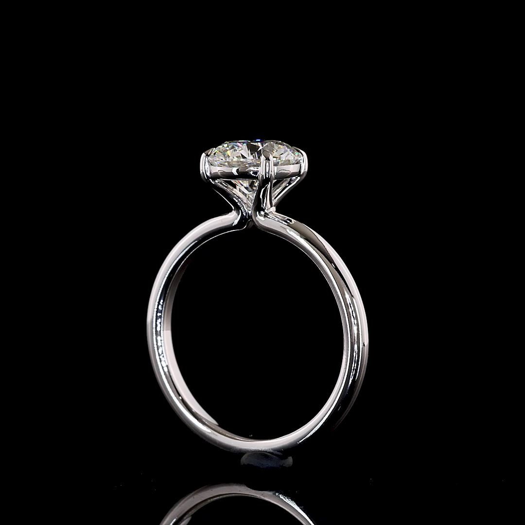 1.07 CT Round Lab Grown Diamond Solitaire Ring Sz. 6.5 (E Color and VVS2 Clarity)