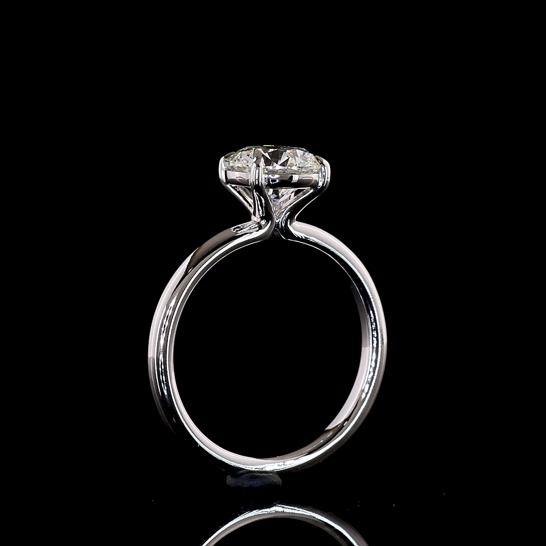 1.07 CT Round Lab Grown Diamond Solitaire Ring Sz. 6.5 (E Color and VVS2 Clarity)