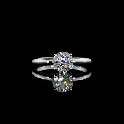 1.08 CT Round Lab Grown Diamond Solitaire Ring Sz. 6.5 (F Color and VS1 Clarity)