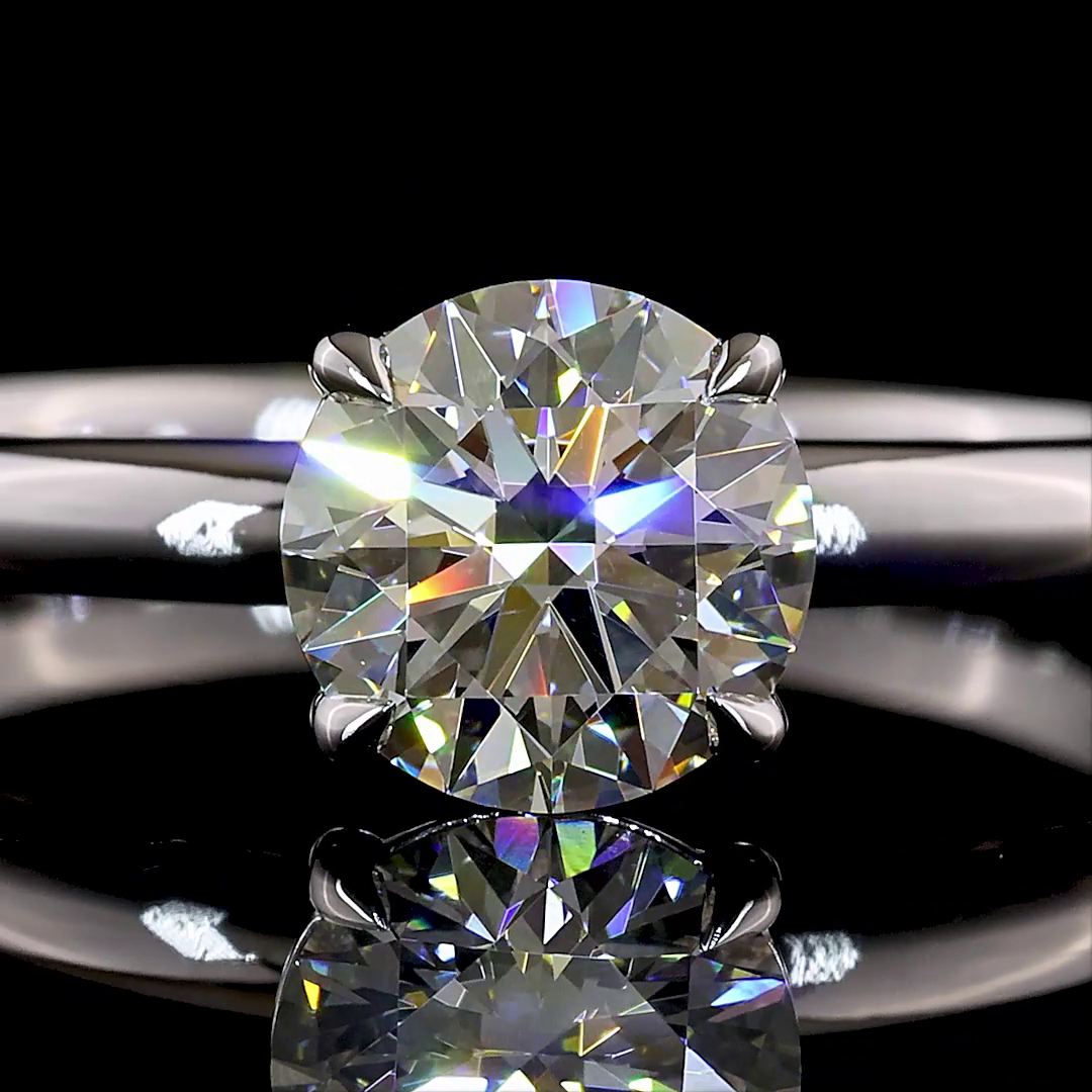 1.08 CT Round Lab Grown Diamond Solitaire Ring Sz. 6.5 (F Color and VS1 Clarity)