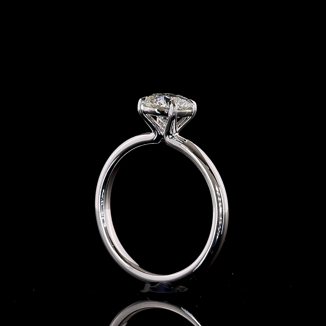 1.08 CT Round Lab Grown Diamond Solitaire Ring Sz. 6.5 (F Color and VS1 Clarity)