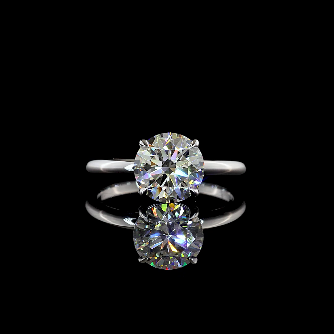 2.15 CT Round Lab Grown Diamond Solitaire Ring Sz. 6.5 (E Color and VVS2 Clarity)