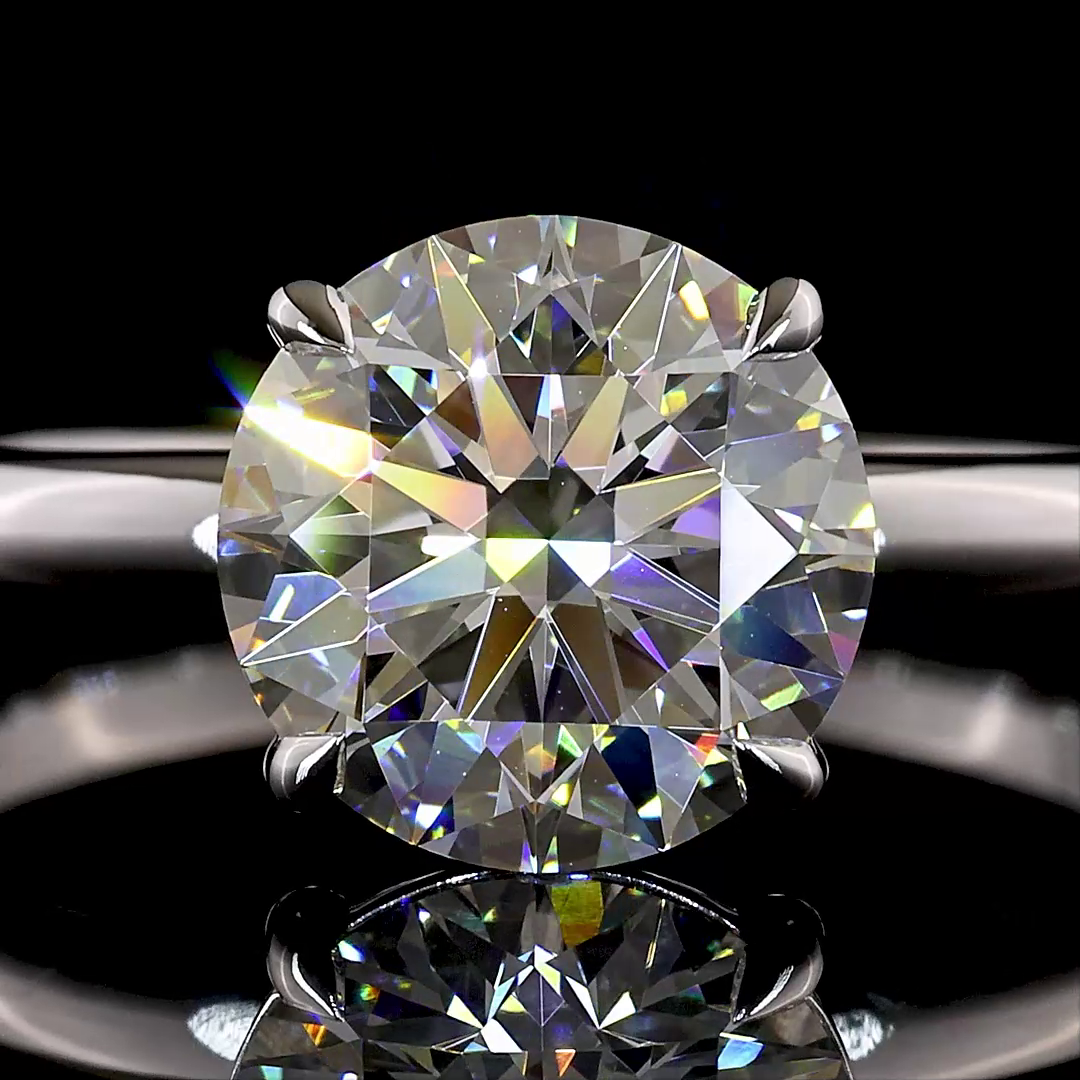 2.15 CT Round Lab Grown Diamond Solitaire Ring Sz. 6.5 (E Color and VVS2 Clarity)
