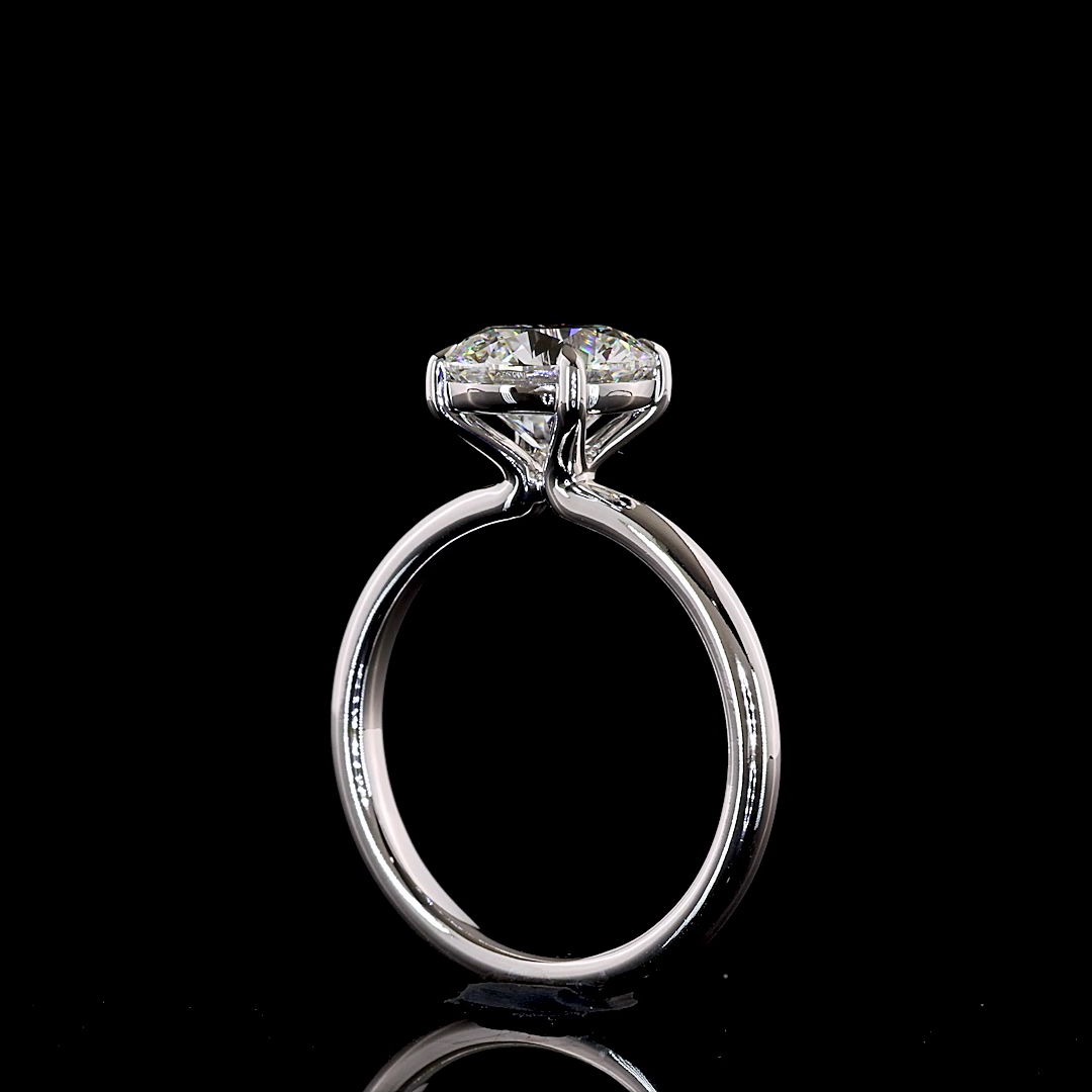 2.15 CT Round Lab Grown Diamond Solitaire Ring Sz. 6.5 (E Color and VVS2 Clarity)