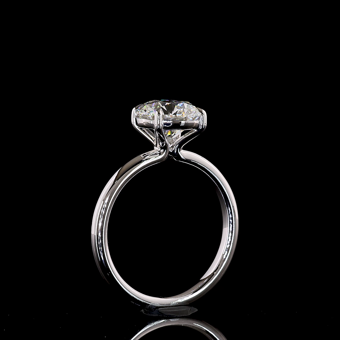 2.15 CT Round Lab Grown Diamond Solitaire Ring Sz. 6.5 (E Color and VVS2 Clarity)