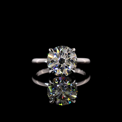 3.61 CT Round Lab Grown Diamond Solitaire Ring Sz. 6.5 (F Color and VVS2 Clarity)