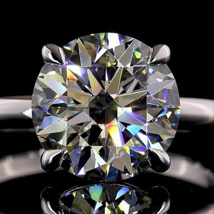 3.61 CT Round Lab Grown Diamond Solitaire Ring Sz. 6.5 (F Color and VVS2 Clarity)