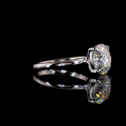 3.61 CT Round Lab Grown Diamond Solitaire Ring Sz. 6.5 (F Color and VVS2 Clarity)