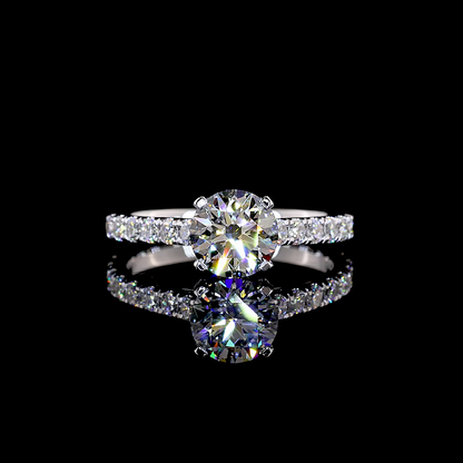 1.93 CTTW Round Lab Grown Diamond Hidden Halo Ring Sz. 6.5 (F Color and VVS1 Clarity)