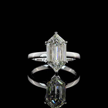 3.58 CT Step Marquise Lab Grown Diamond Solitaire Ring Sz. 6.5 (E Color and VVS2 Clarity)