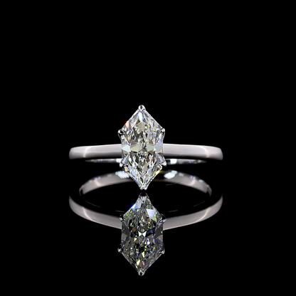 1.02 CT Antique Marquise Lab Grown Diamond Solitaire Ring Sz. 6.5 (F Color and VVS1 Clarity)