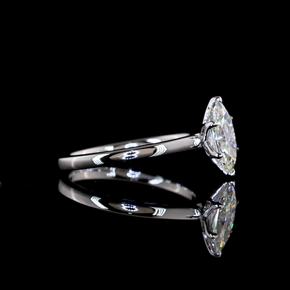 1.02 CT Antique Marquise Lab Grown Diamond Solitaire Ring Sz. 6.5 (F Color and VVS1 Clarity)