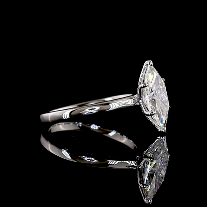 1.75 CT Antique Marquise Lab Grown Diamond Solitaire Ring Sz. 6.5 (F Color and VS2 Clarity)