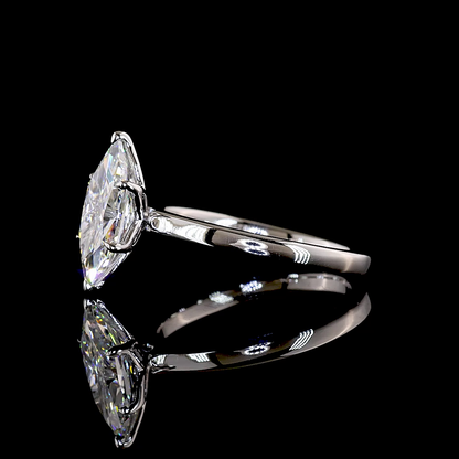 2.01 CT Antique Marquise Lab Grown Diamond Solitaire Ring Sz. 6.5 (E Color and VVS2 Clarity)
