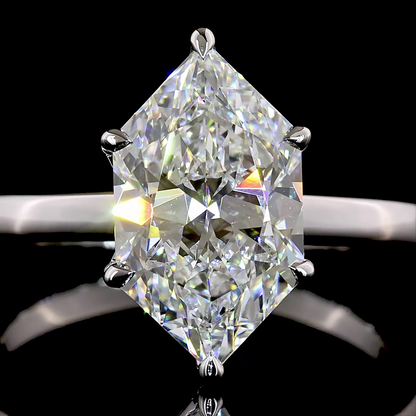 3.02 CT Antique Marquise Lab Grown Diamond Solitaire Diamond Shank Ring Sz. 6.5 (E Color and VS1 Clarity)