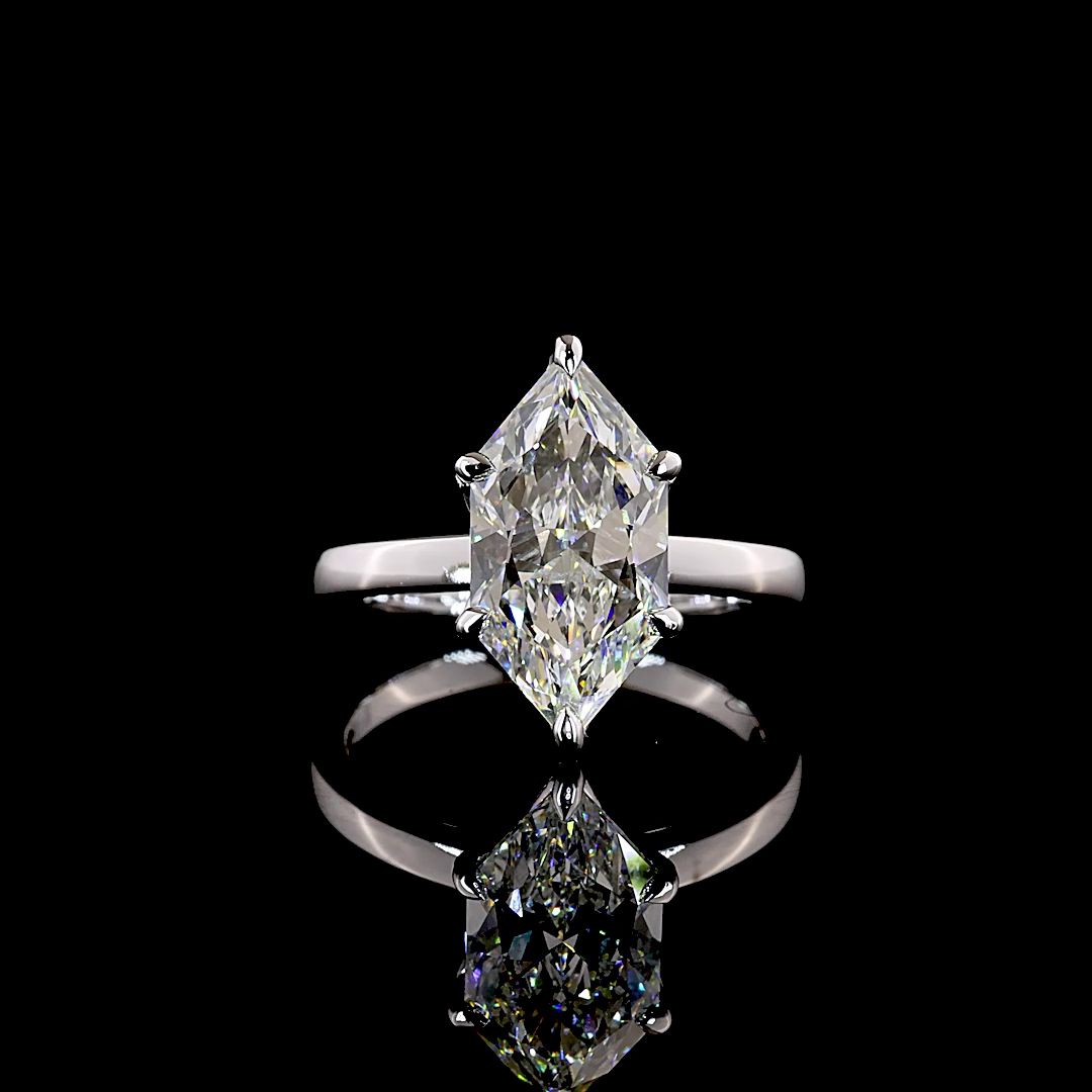3.52 CT Antique Marquise Lab Grown Diamond Solitaire Ring Sz. 6.5 (F Color and VS1 Clarity)