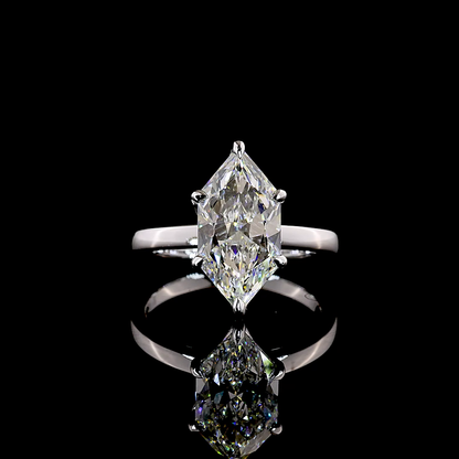 3.52 CT Antique Marquise Lab Grown Diamond Solitaire Ring Sz. 6.5 (F Color and VS1 Clarity)