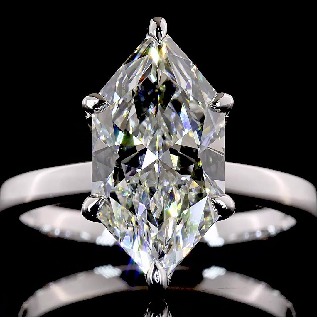 3.52 CT Antique Marquise Lab Grown Diamond Solitaire Ring Sz. 6.5 (F Color and VS1 Clarity)