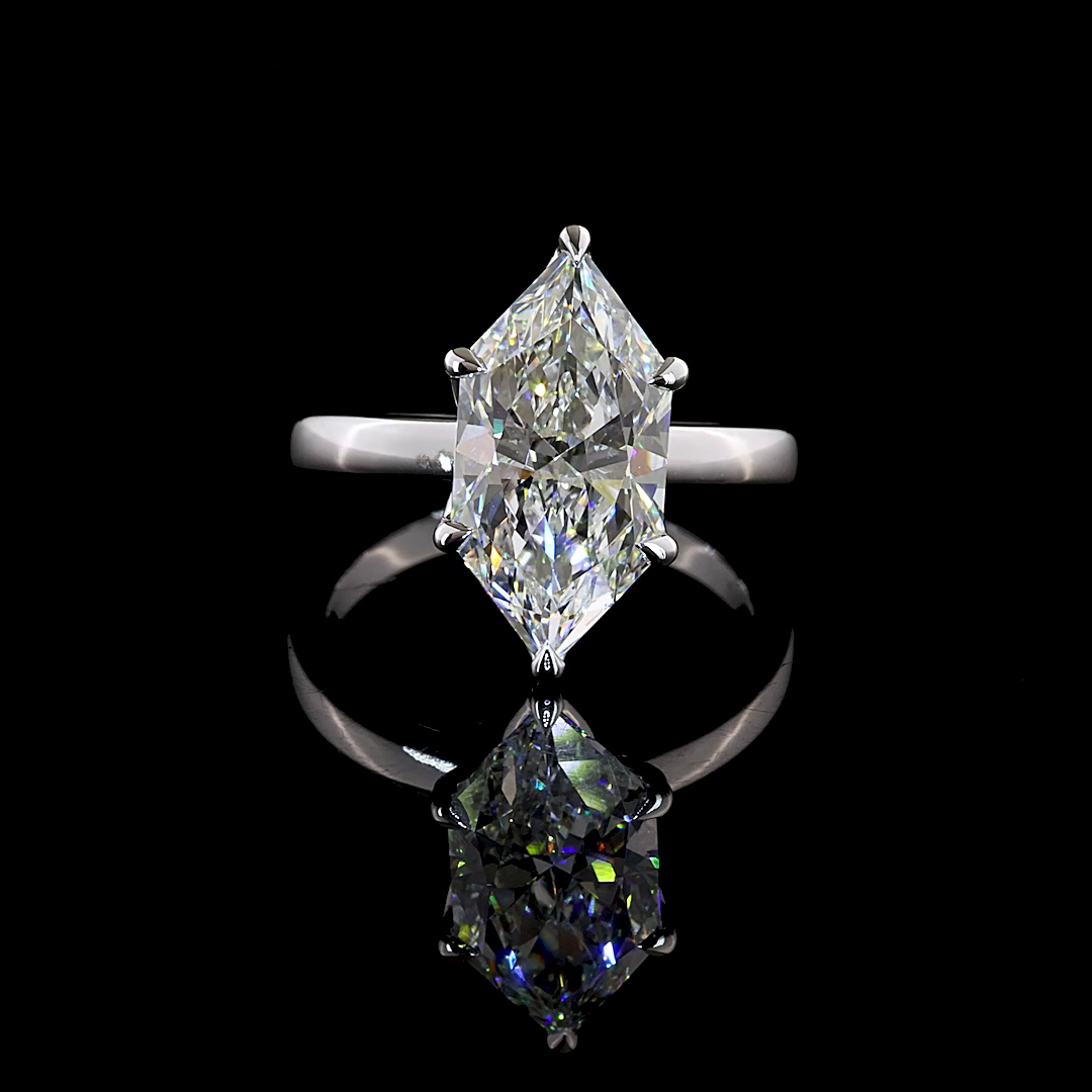 4.32 CT Antique Marquise Lab Grown Diamond Solitaire Ring Sz. 6.5 (F Color and VVS2 Clarity)